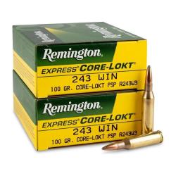 2XREMINGTON Core-Lokt Calibre 243 WIN 100 GR PSP LIV GRATIS