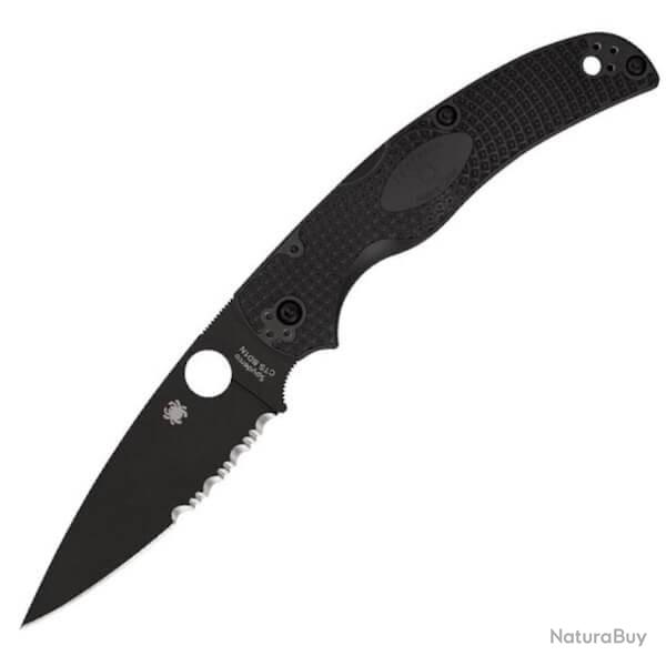 SPY-C244PSBBK Couteau pliant semi-dent� Spyderco Native Chief manche FRN