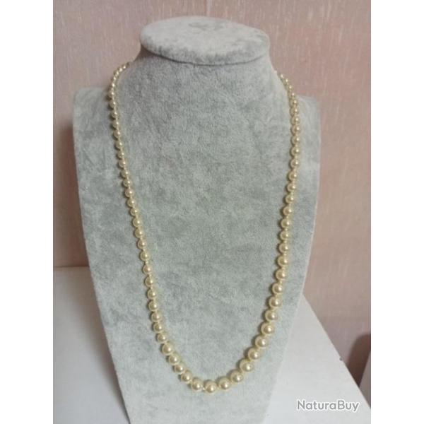 collier ancien perle longueur 26 cm ferm�