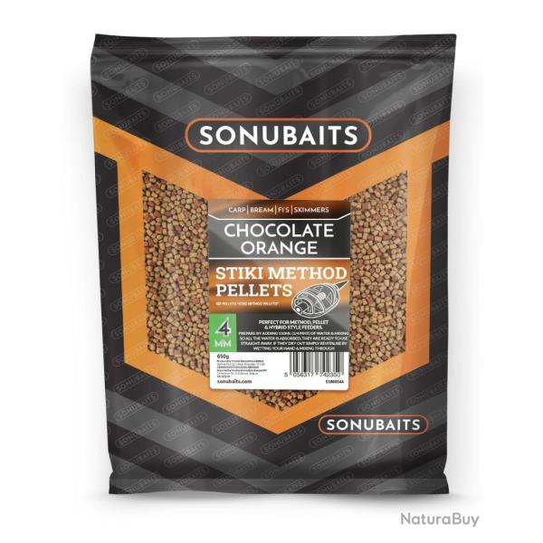 SONUBAITS STIKI METHOD PELLETS 4MM CHOCO ORANGE 650GR SONUBAITS