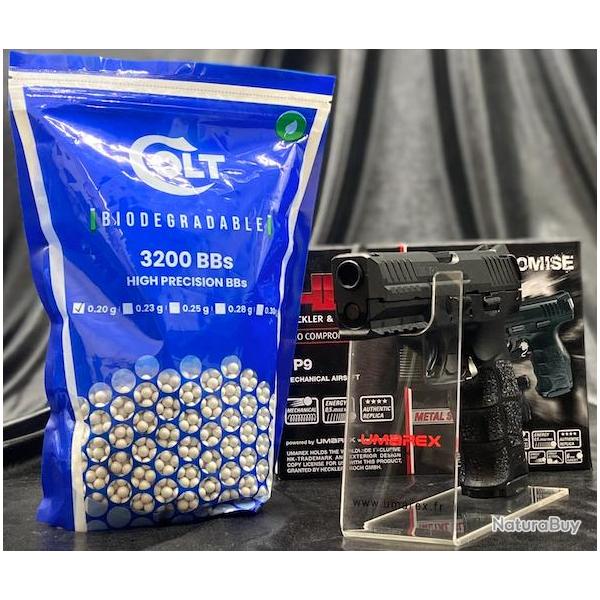 PACK PR�T A TIRER PISTOLET - "HECKLER&KOCH VP9" SPRING- Cal BBS 6MM