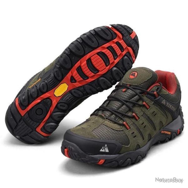 CHAUSSURES POUR RANDONN�E ET CHASSE R�SISTANTE ET CONFORTABLE - BASSE - VERTE