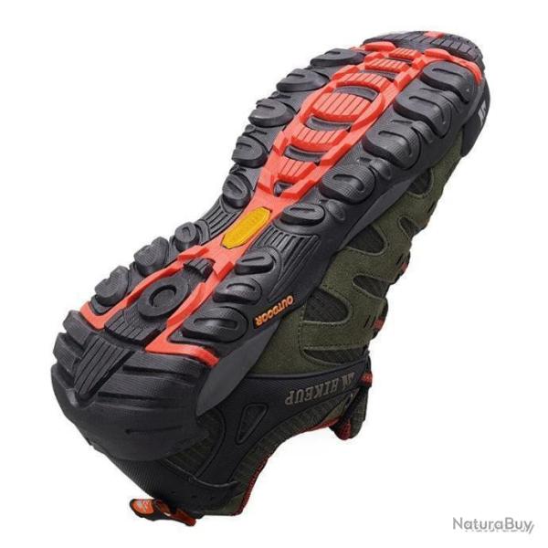 CHAUSSURES BASSE DE RANDONN�E ET CHASSE VERTE R�SISTANTE ET CONFORTABLE - LIVRAISON GRATUITE