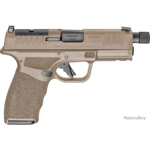 SPRINGFIELD - PISTOLET HELLCAT PRO OSP TB DESERT FDE C/9X19 - CHARGEURS 1x15/1x17 COUPS