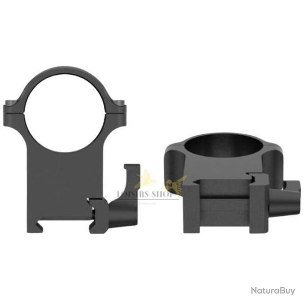 Paire de colliers de montage en acier haut rail 21mm picatinny et diam�tre 30mm avec attache rapide