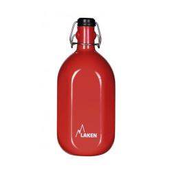 Gourde alu Laken 1L rouge avec bouchon canette