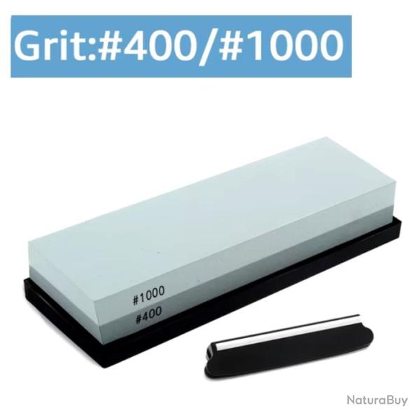 Pierre � Aiguiser Professionnelle Double Face Base Antid�rapante 2 Grains 400/1000