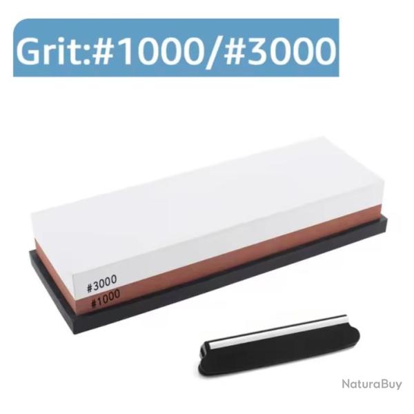 Pierre � Aiguiser Professionnelle Double Face Base Antid�rapante 2 Grains 1000/3000