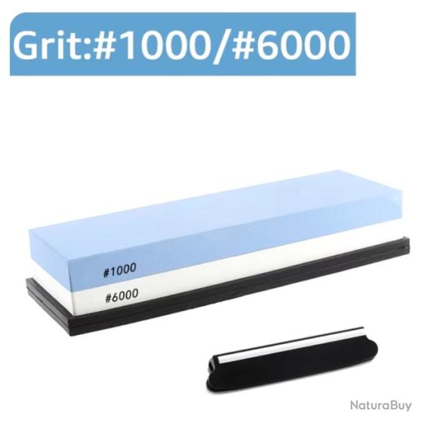 Pierre � Aiguiser Professionnelle Double Face Base Antid�rapante 2 Grains 1000/6000