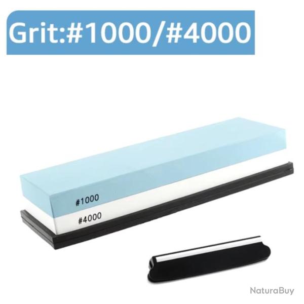 Pierre � Aiguiser Professionnelle Double Face Base Antid�rapante 2 Grains 1000/4000