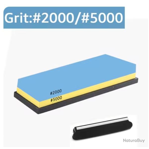 Pierre � Aiguiser Professionnelle Double Face Base Antid�rapante 2 Grains 2000/5000