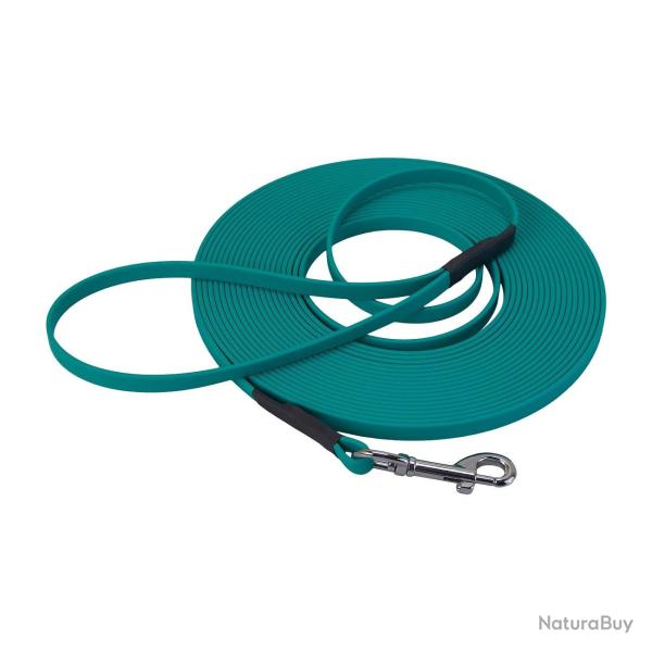 Longe BIOTHANE BETA plate 9 mm 5 m AVEC poign�e turquoise