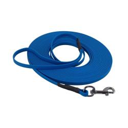 Longe BIOTHANE BETA plate 9 mm 3 m AVEC poign&eacute;e bleu clair