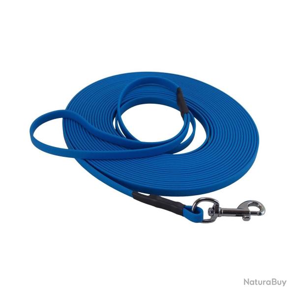 Longe BIOTHANE BETA plate 9 mm 3 m AVEC poign�e bleu clair
