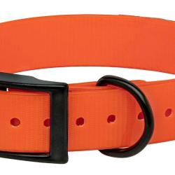 Collier Biothane Orange Biogold Hi-Flex Sangle Polyur&eacute;thane Extrud&eacute; 650x25x2mm