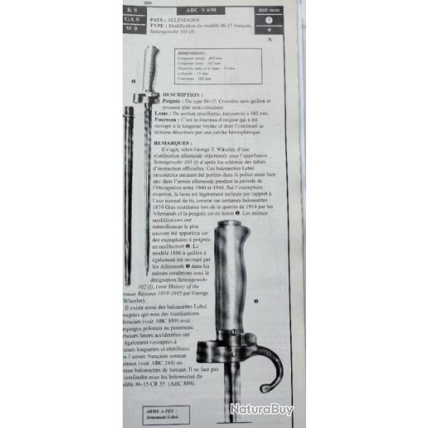 Ba�onnette Seitengewehr 103 f