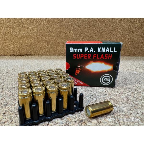 25 GECO 9 mm PISTOLET � BLANC SUPER FLASH