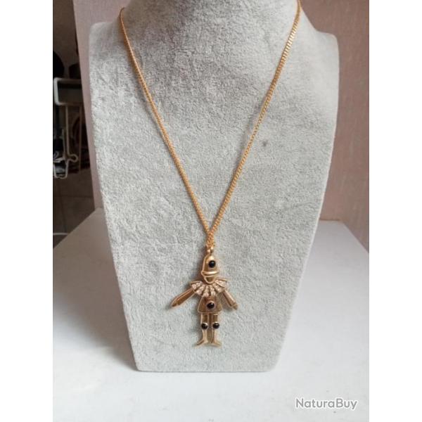 collier ancien longueur 37 cm ferm� plaqu� or