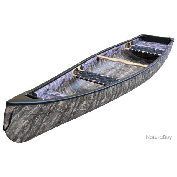 Cano� chasse/p�che ESQUIF Mallard XL (3,78 m), camo, deux bancs, motorisable 2 CV, homologu� CE.