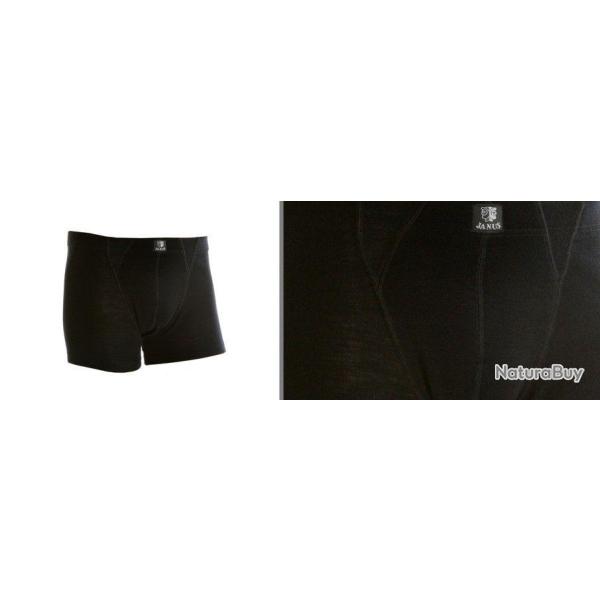 Boxer thermique homme en pure laine m�rinos noir noir L (large)
