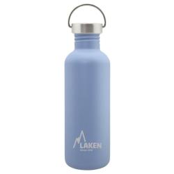 Gourde inox Laken Basic Steel 1L bleue avec bouchon Vintage