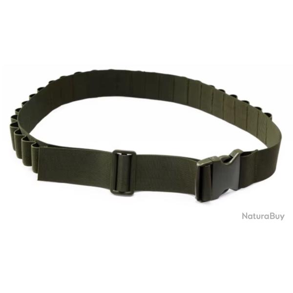Ceinture Porte-Cartouches pour Fusil de Chasse Calibre 12/20 - Capacit� 26 Cartouches vert