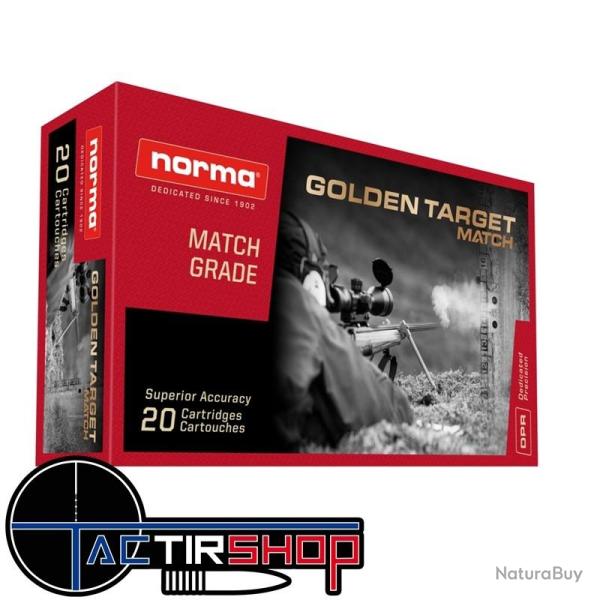 Munitions Norma Golden Target Match.308 Win 11.3g / 175gr boite de 20