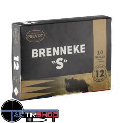 Balle PREVOT Brenneke 'S' 12/70 demi-blind&eacute;e - 24 g par 10