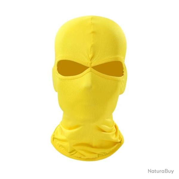 Cagoule deux trous en polyester jaune