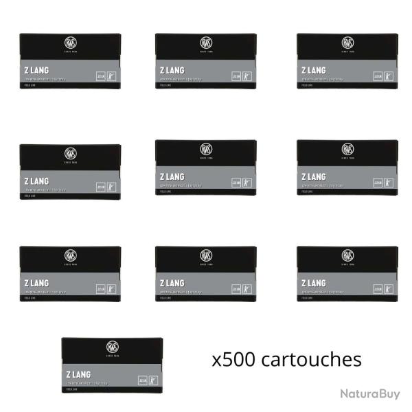 Cartouches RWS cal.22lr z lang 29gr 1.9g par 500