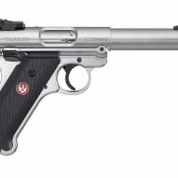 Pistolet Ruger Mark IV Target Inox Filet&eacute; calibre 22LR