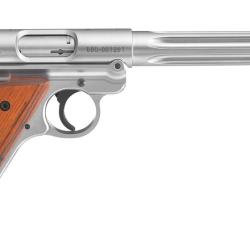 Pistolet Ruger Mark IV Hunter - Cal. 22LR - Plaquette lamell&eacute; quadrill&eacute;