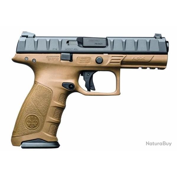 Pistolet Beretta APX Noir - Cal. 9x19 + kit carcasse & poign�es FDE
