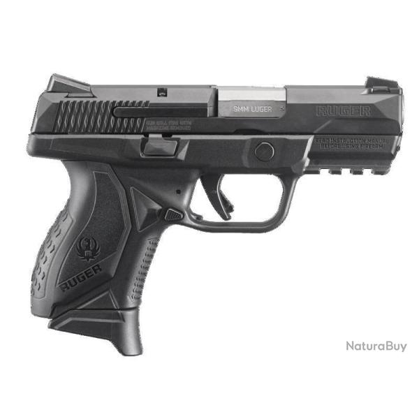 Pistolet Ruger American Pistol Compact 9mm Luger avec s�curit� manuelle - Canon 3.55" - Chargeur 17+