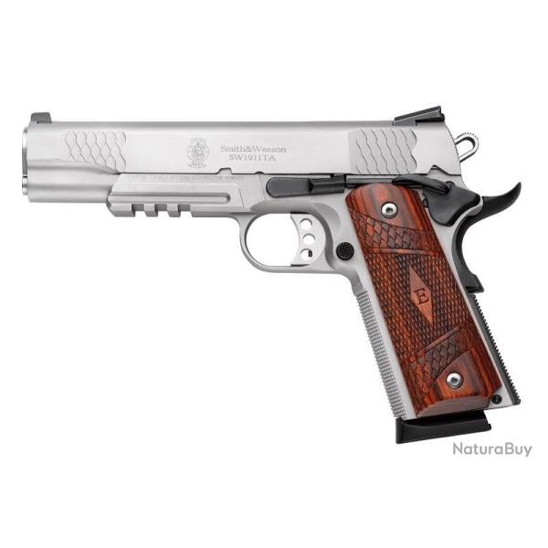 PISTOLET S&W 1911TA E-SERIES SILVER 5�� CAL.45ACP 8 COUPS
