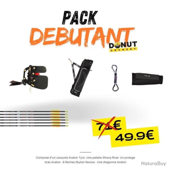 Kit d'�quipements D�butant Donut Archery - Gaucher / Medium / Noir