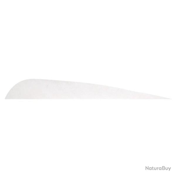 Plume de fl�che Naturelle Gateway Parabolique - 4 Pouces / Blanc