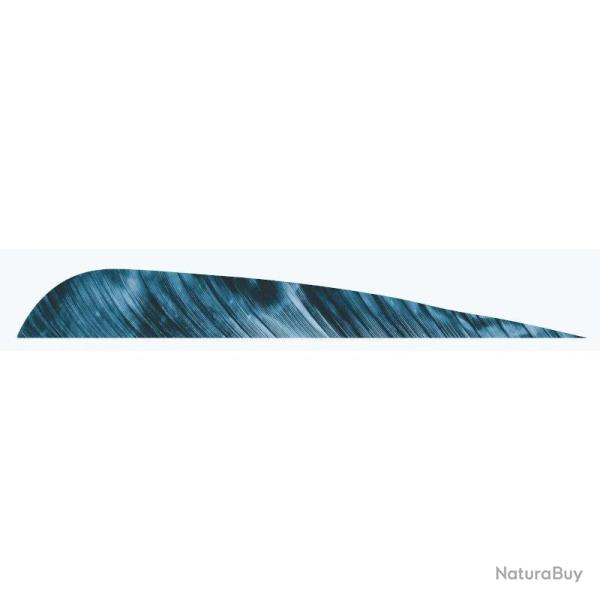 Plume de fl�che Naturelle Gateway Parabolique - 4 Pouces / Bleu Camo