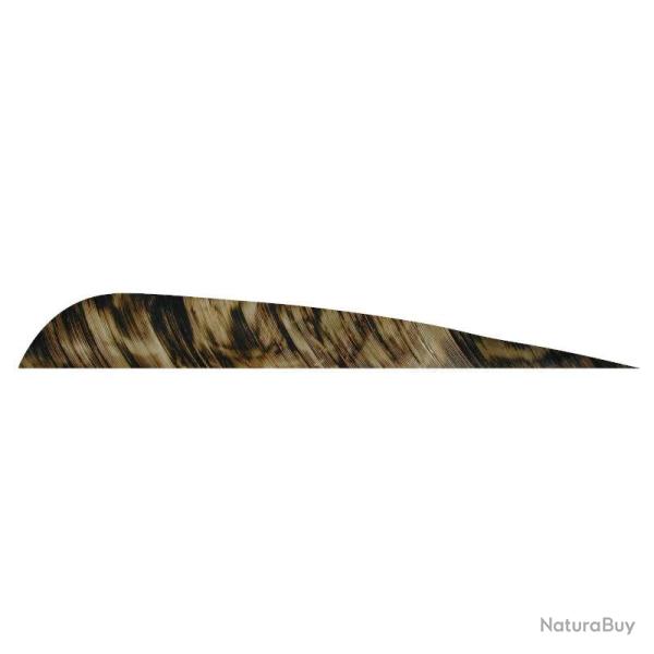 Plume de fl�che Naturelle Gateway Parabolique - 4 Pouces / Marron Camo