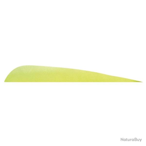 Plume de fl�che Naturelle Gateway Parabolique - 5 Pouces / Jaune fluo