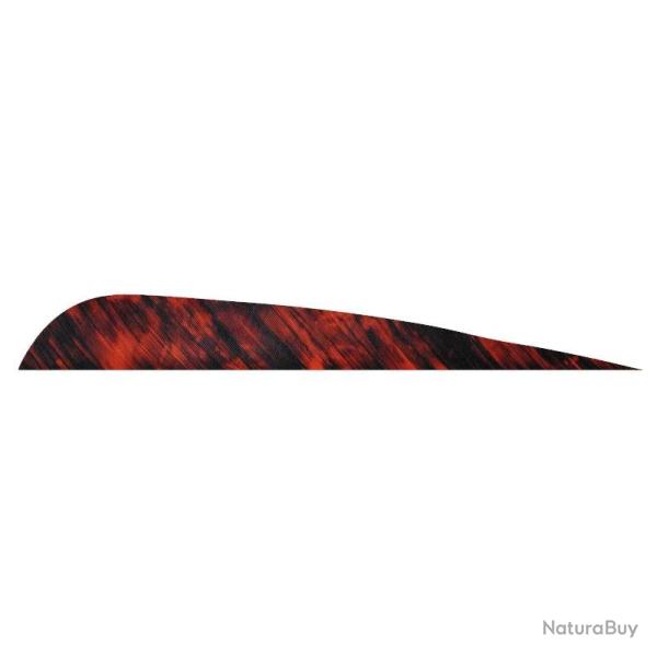 Plume de fl�che Naturelle Gateway Parabolique - 5 Pouces / Rouge Camo