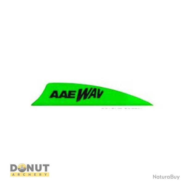 Plume de fl�che Plastique AAE Wav - 2 Pouces / Vert Fluo