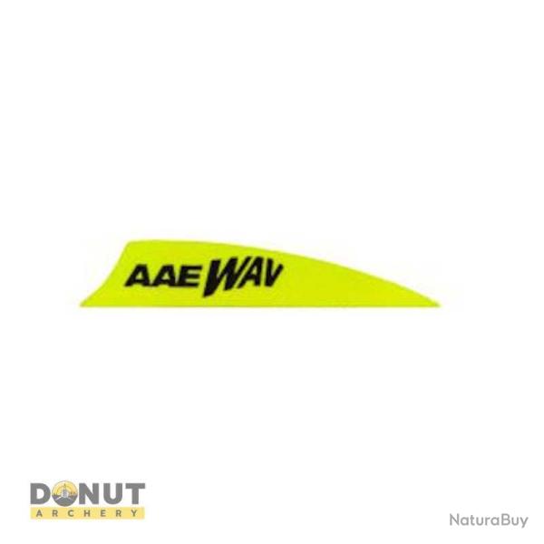 Plume de fl�che Plastique AAE Wav - 2 Pouces / Jaune Fluo