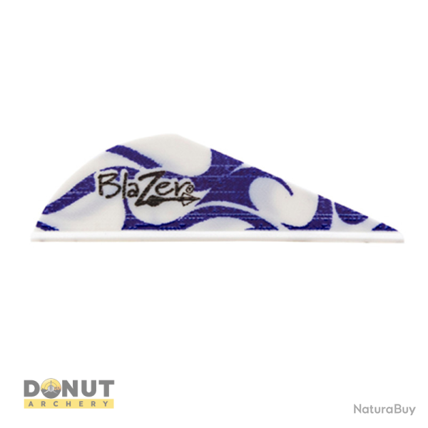 Plume de fl�che Plastique BOHNING Blazer (par 100) - Blanc/Bleu Flame