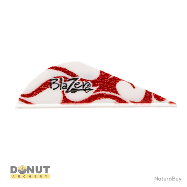 Plume de flche Plastique BOHNING Blazer (par 100) - Rouge/White Flame