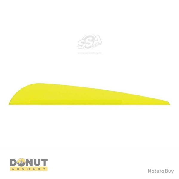 Plume de fl�che Plastique BOHNING Bronco ( par 100 ) - 4 Pouces / Jaune Fluo