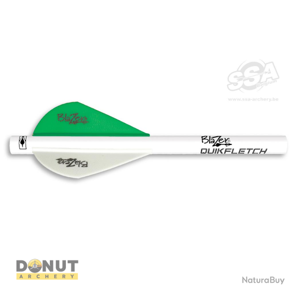 Plume de fl�che Plastique BOHNING Truefletch Blazer (par 6) - 2 Pouces / Vert Fluo