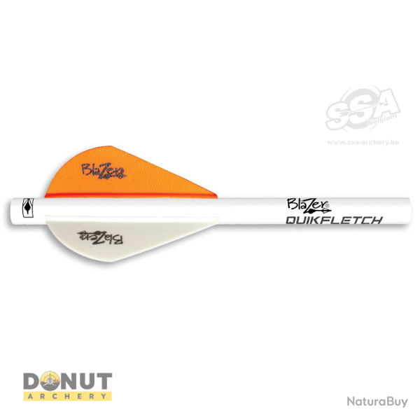 Plume de fl�che Plastique BOHNING Truefletch Blazer (par 6) - 2 Pouces / Neon Orange