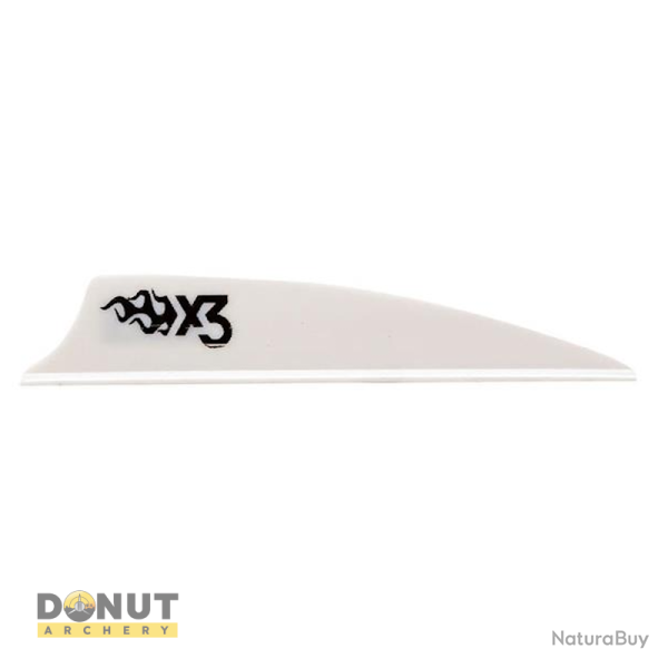 Plume Plastique BOHNING X3 - 1.75 Pouces / Blanc
