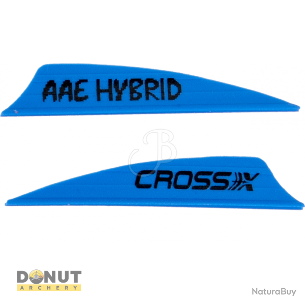 Plume de fl�che Plastique Cross-X Hybrid (par 50) - 1.85 Pouces / Bleu